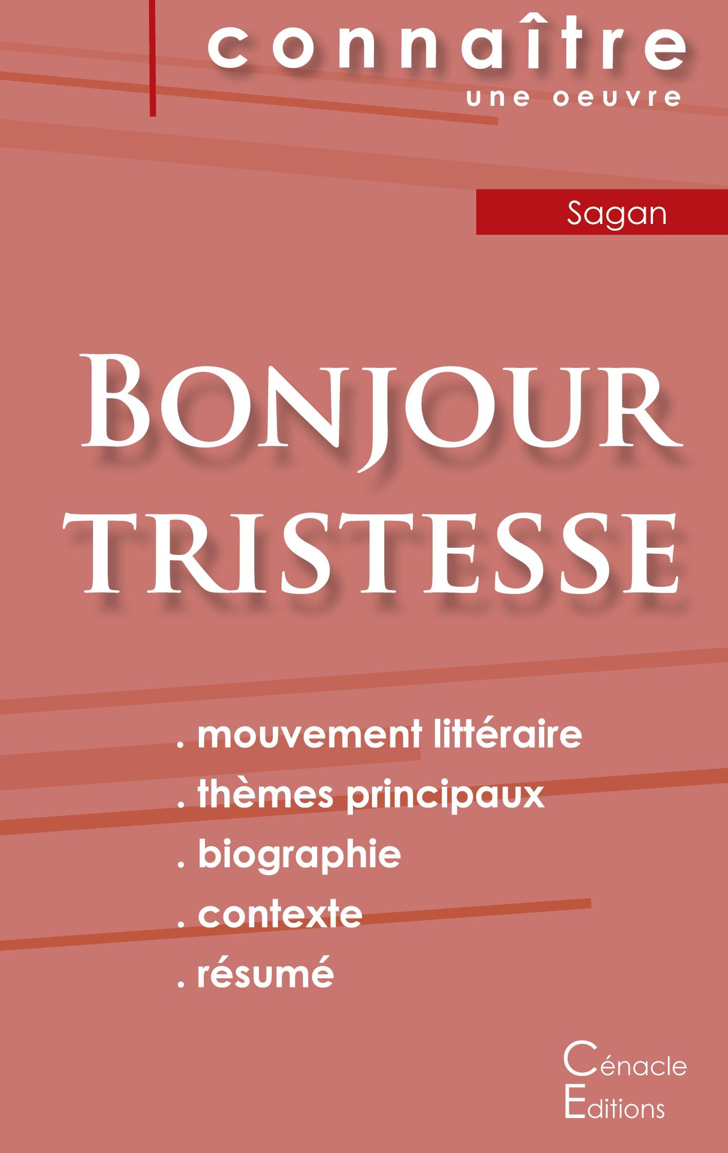 Fiche de lecture Bonjour tristesse de Françoise Sagan (Analyse littéraire de référence et résumé complet)