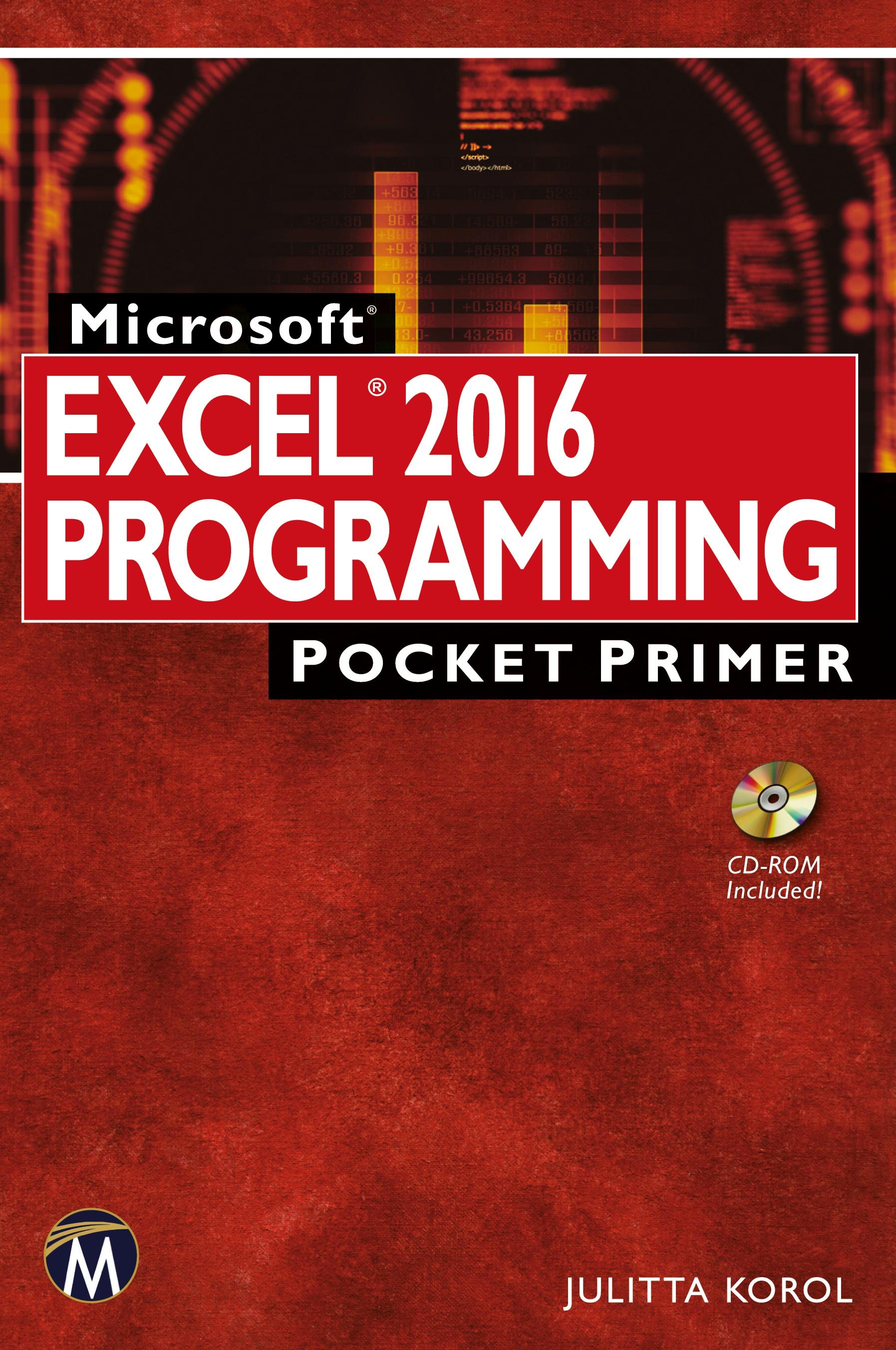 Microsoft Excel 2016 Programming Pocket Primer