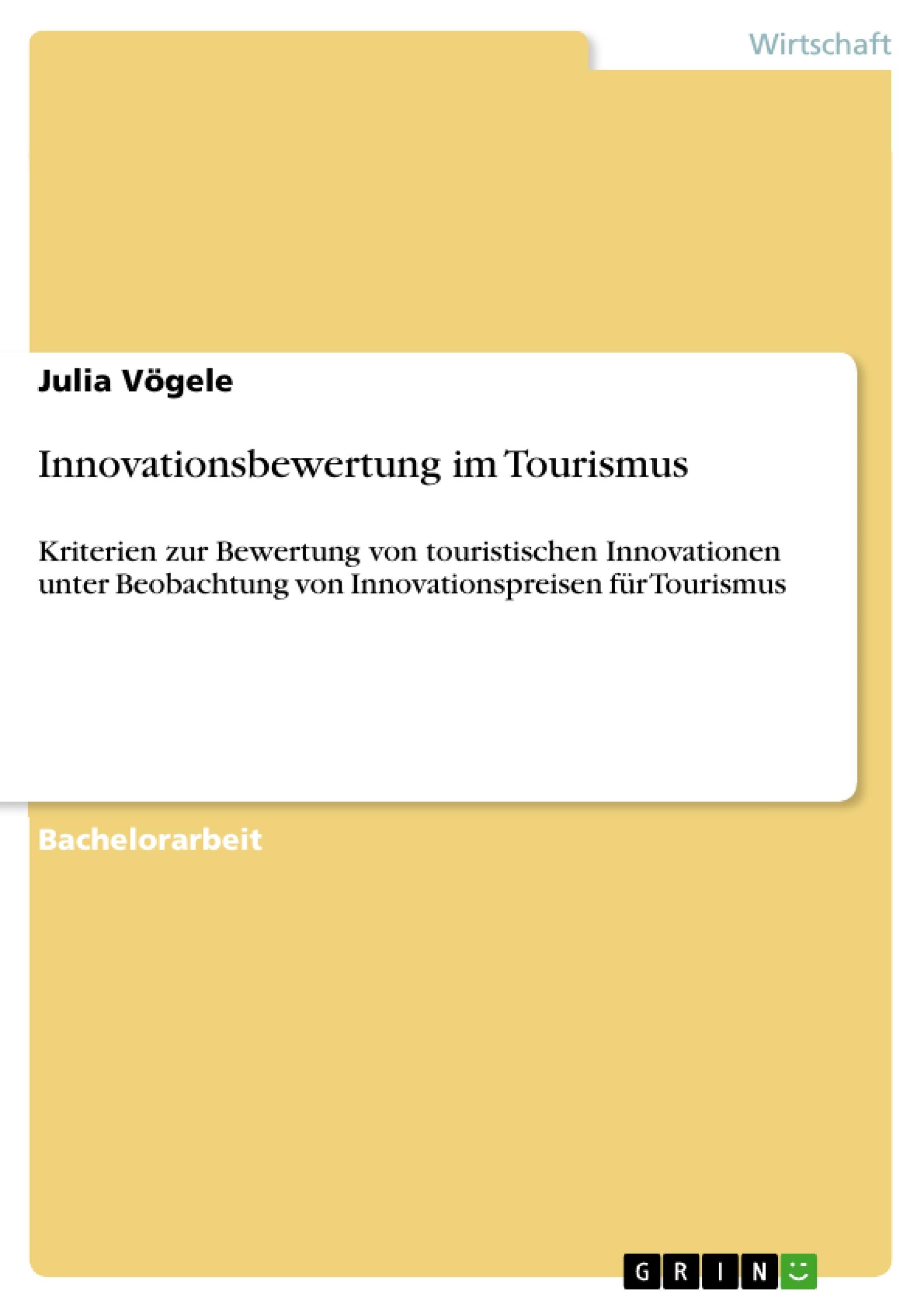 Innovationsbewertung im Tourismus