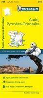 Aude, Pyrenees-Orientales - Michelin Local Map 344