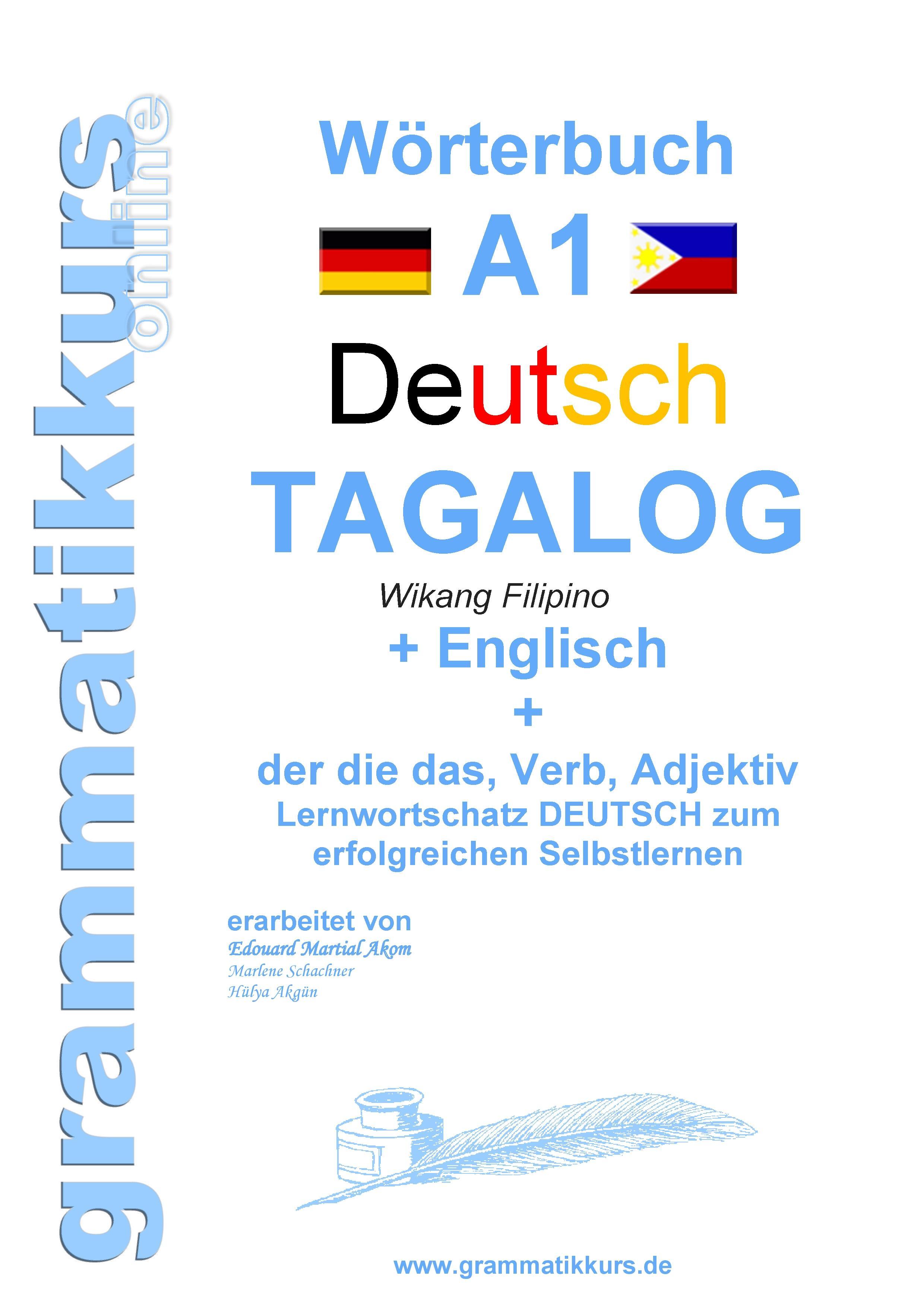 Wörterbuch Deutsch - Tagalog - Englisch A1