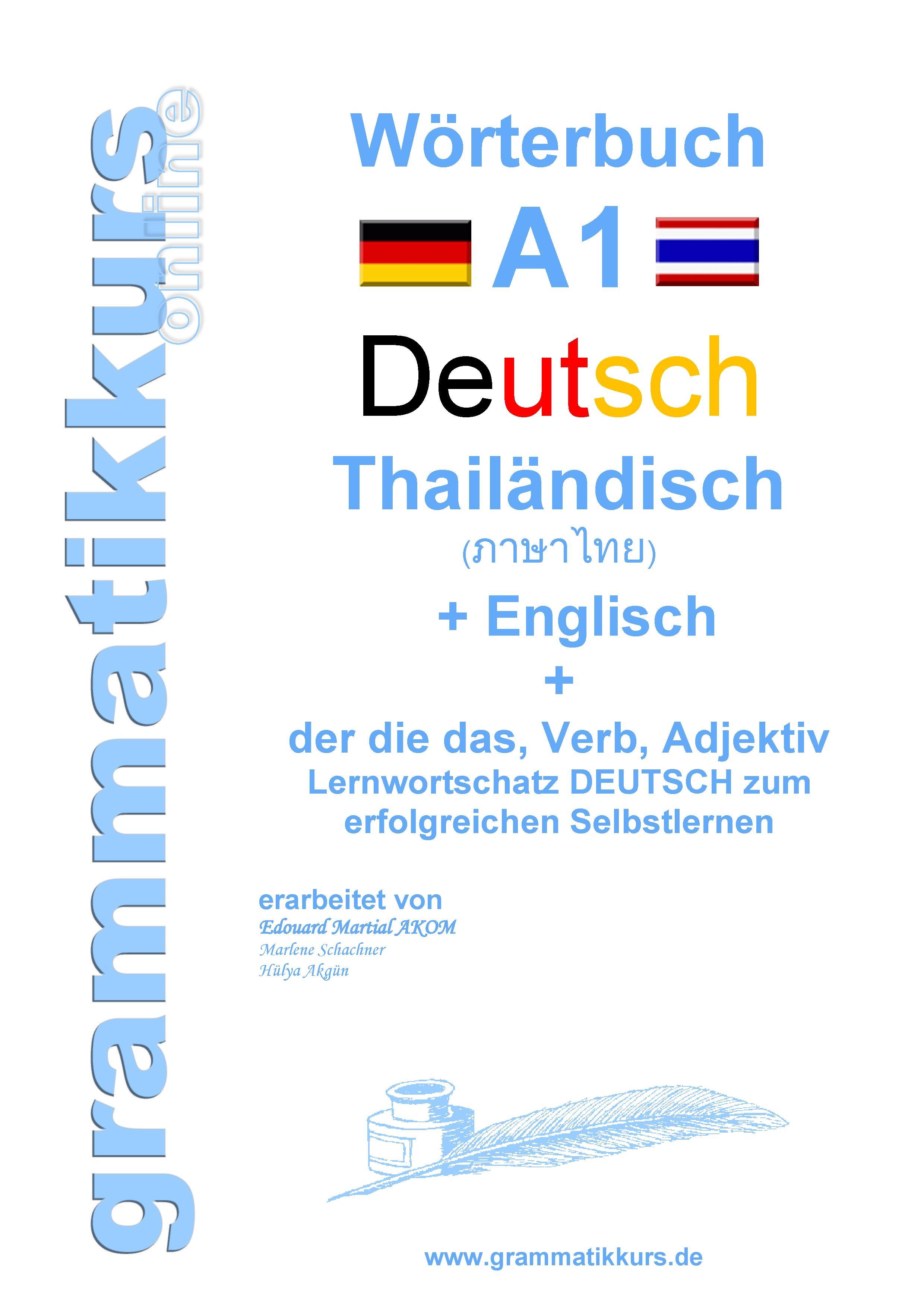 Wörterbuch Deutsch - Thailändisch - Englisch Niveau A1