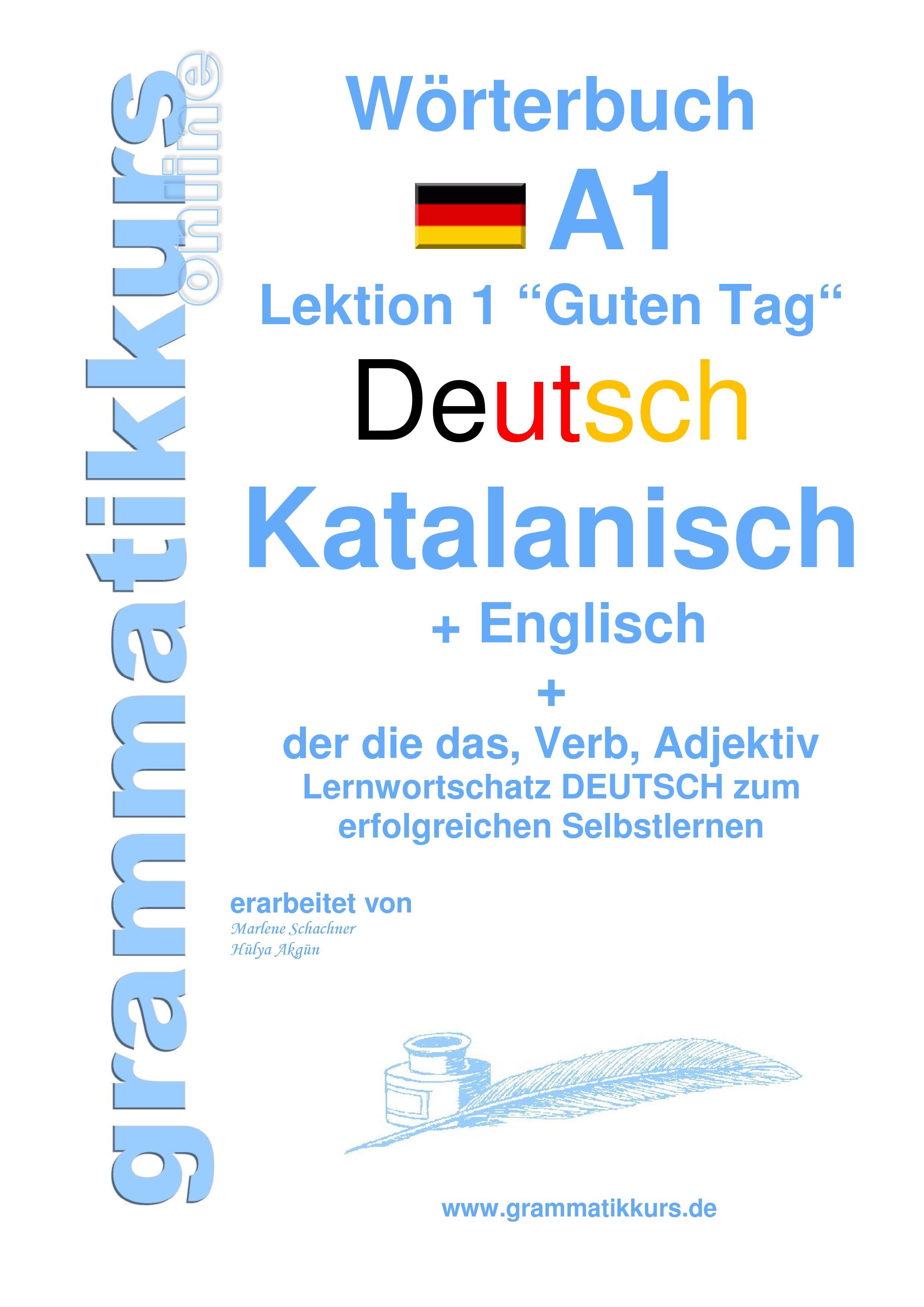 Wörterbuch Deutsch - Katalanisch - Englisch Niveau A1