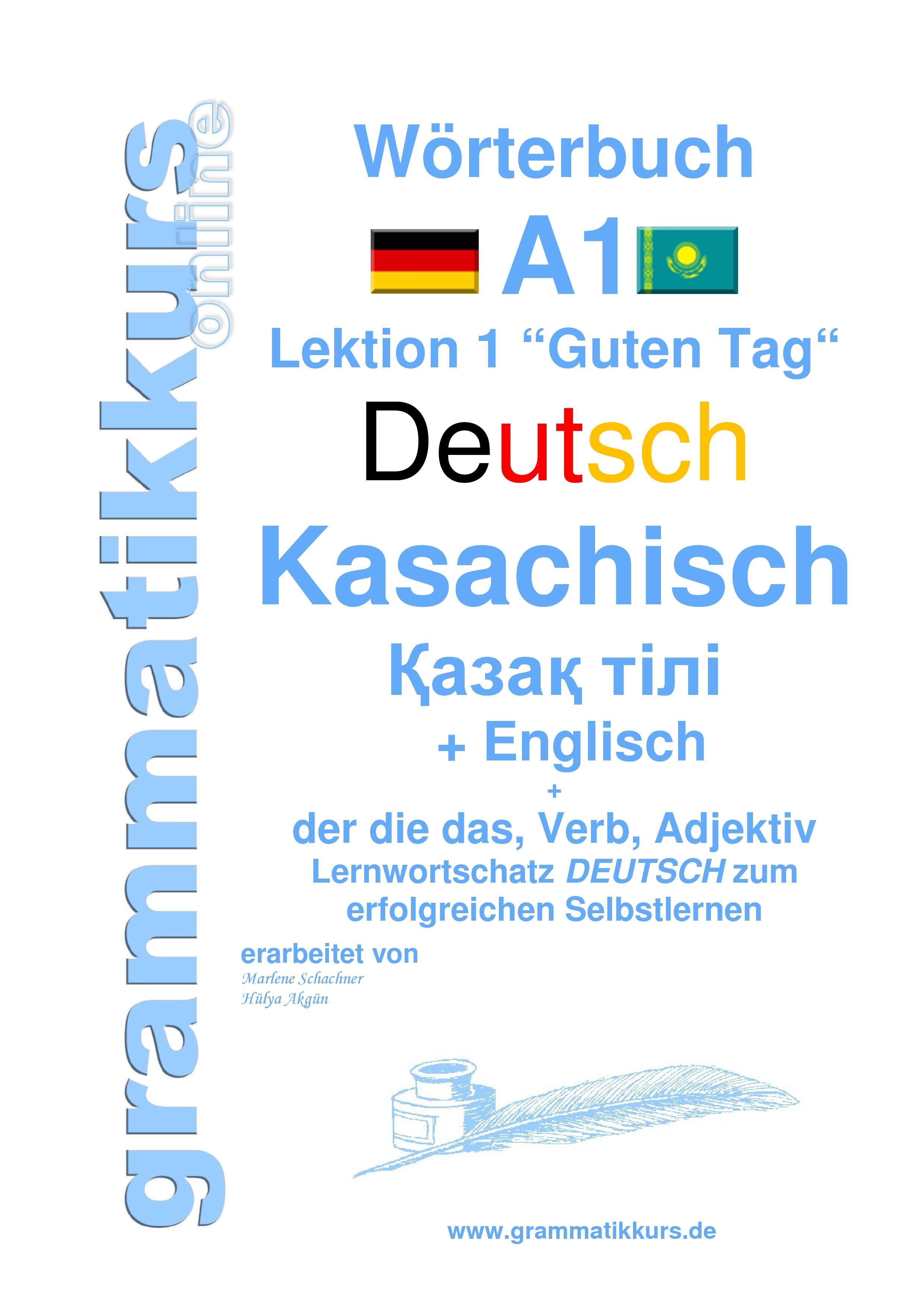 Wörterbuch Deutsch - Kasachisch - Englisch Niveau A1