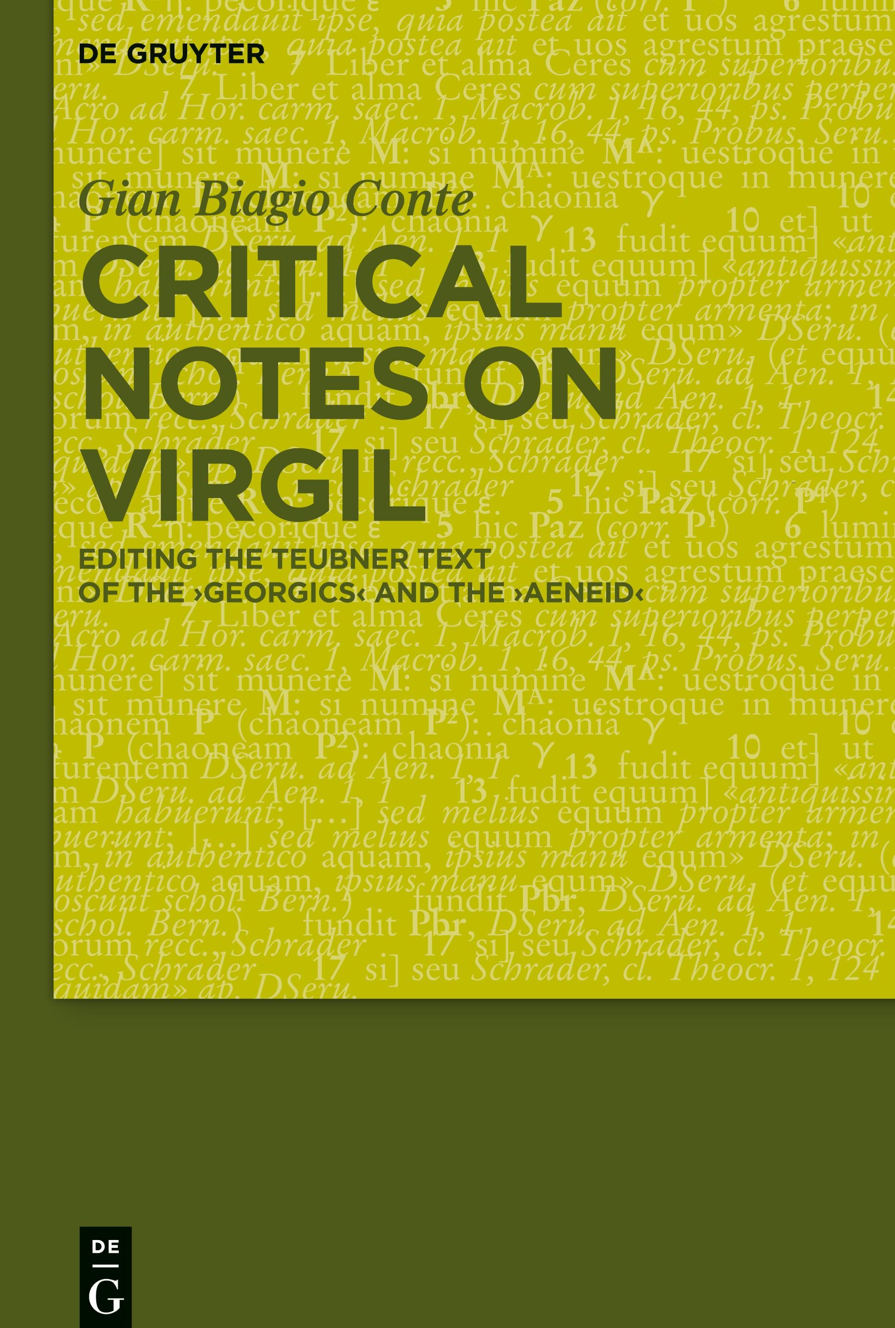 Critical Notes on Virgil