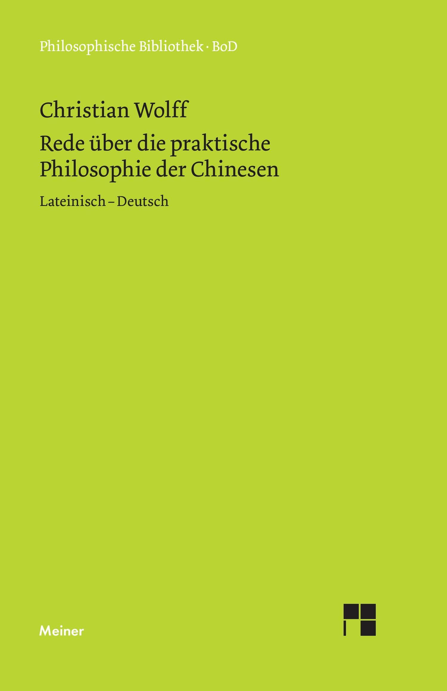 Rede über die praktische Philosophie der Chinesen