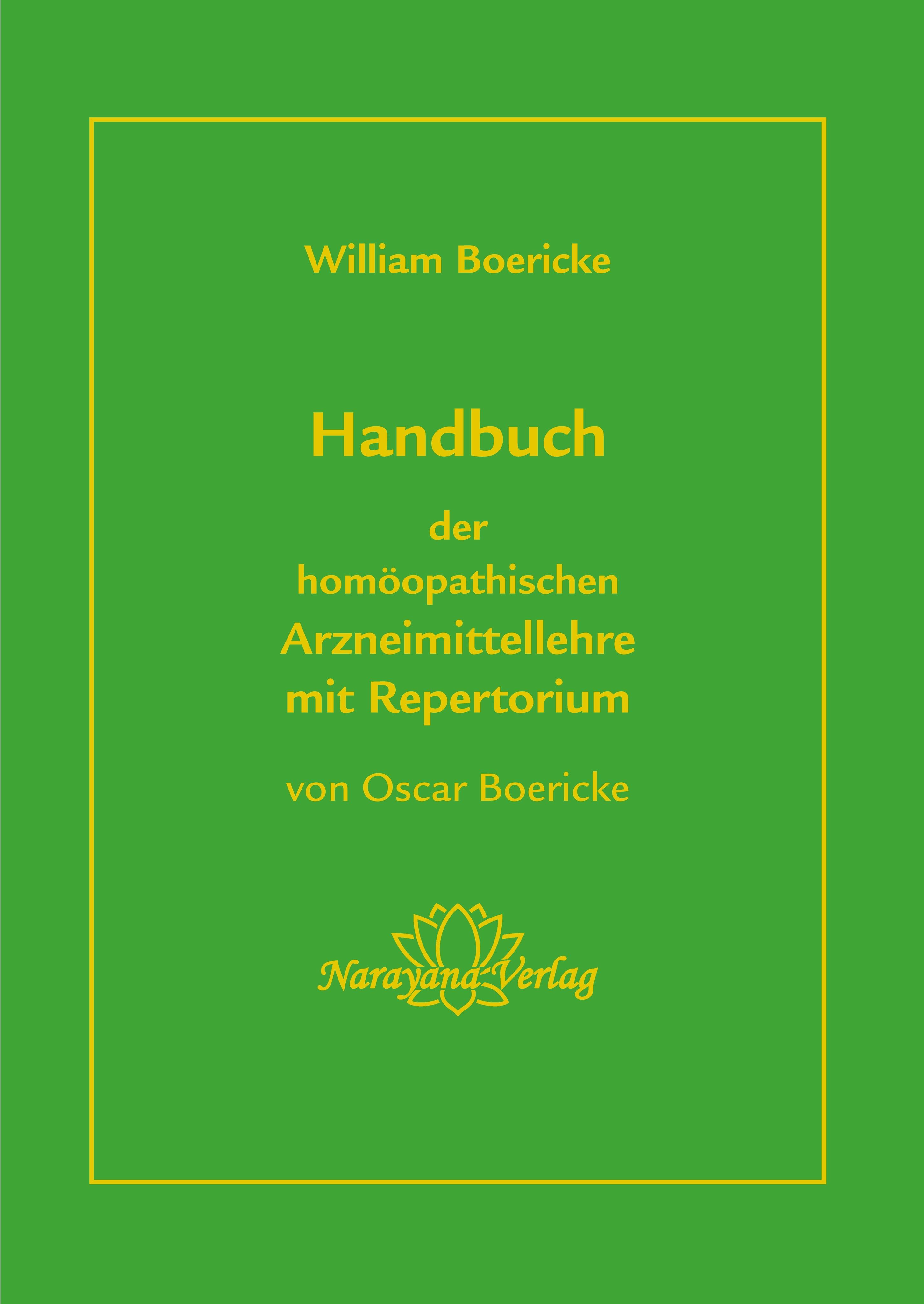 Handbuch der homöopathischen Arzneimittellehre mit Repertorium