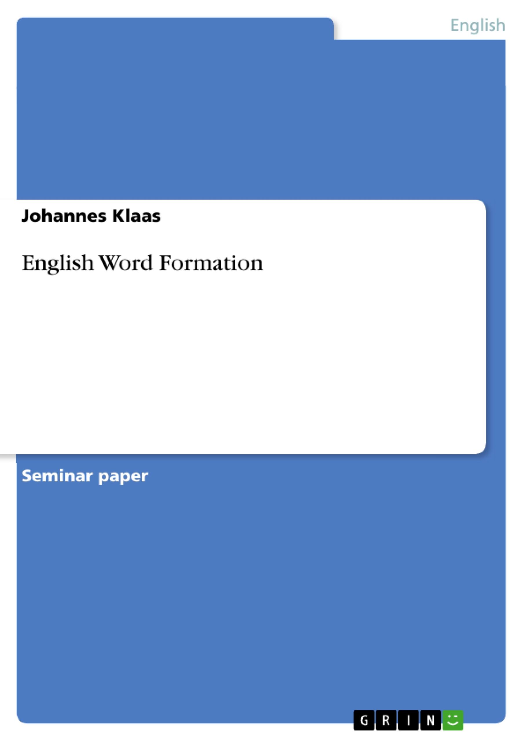 English Word Formation