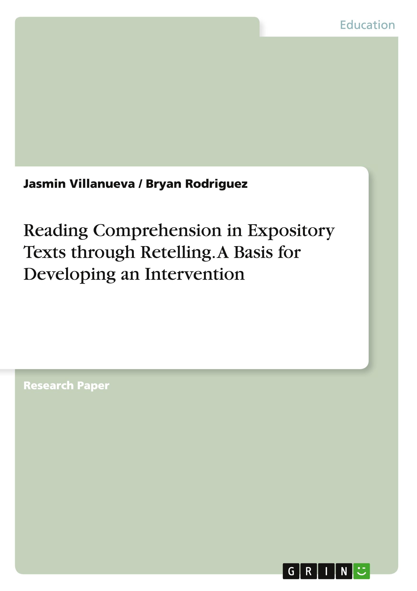 Reading Comprehension in Expository Texts through Retelling. A Basis for Developing an Intervention