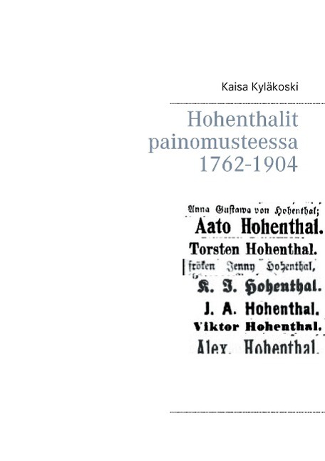 Hohenthalit painomusteessa 1762-1904