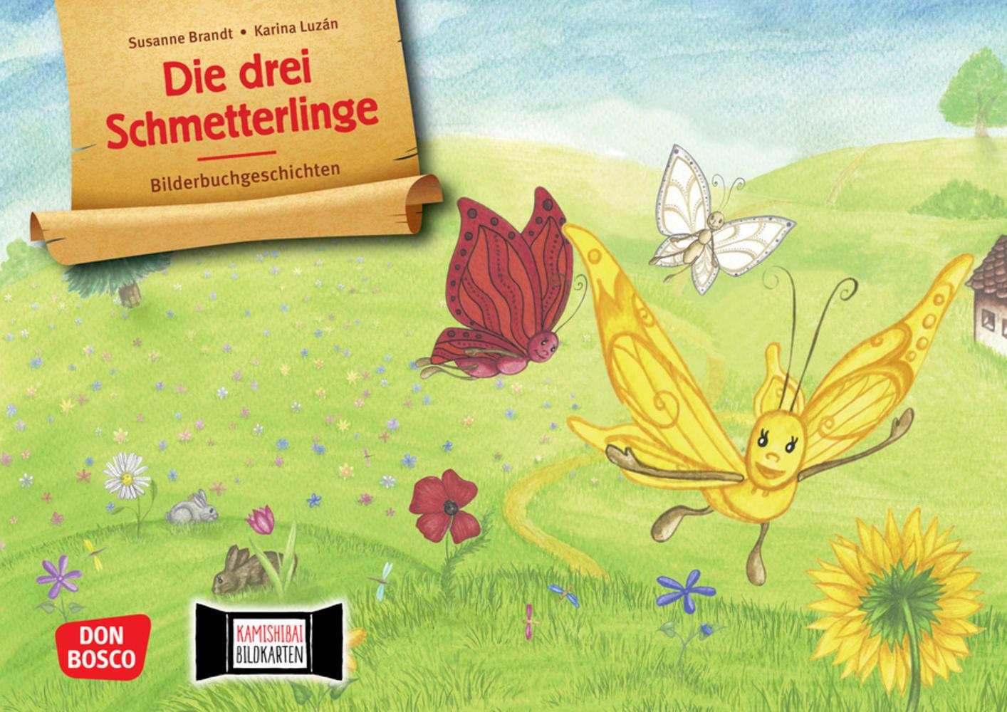 Die drei Schmetterlinge. Kamishibai Bildkartenset.