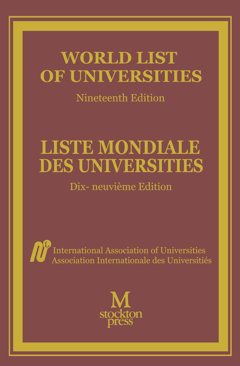 World List of Universities / Liste Mondiale Des Universites