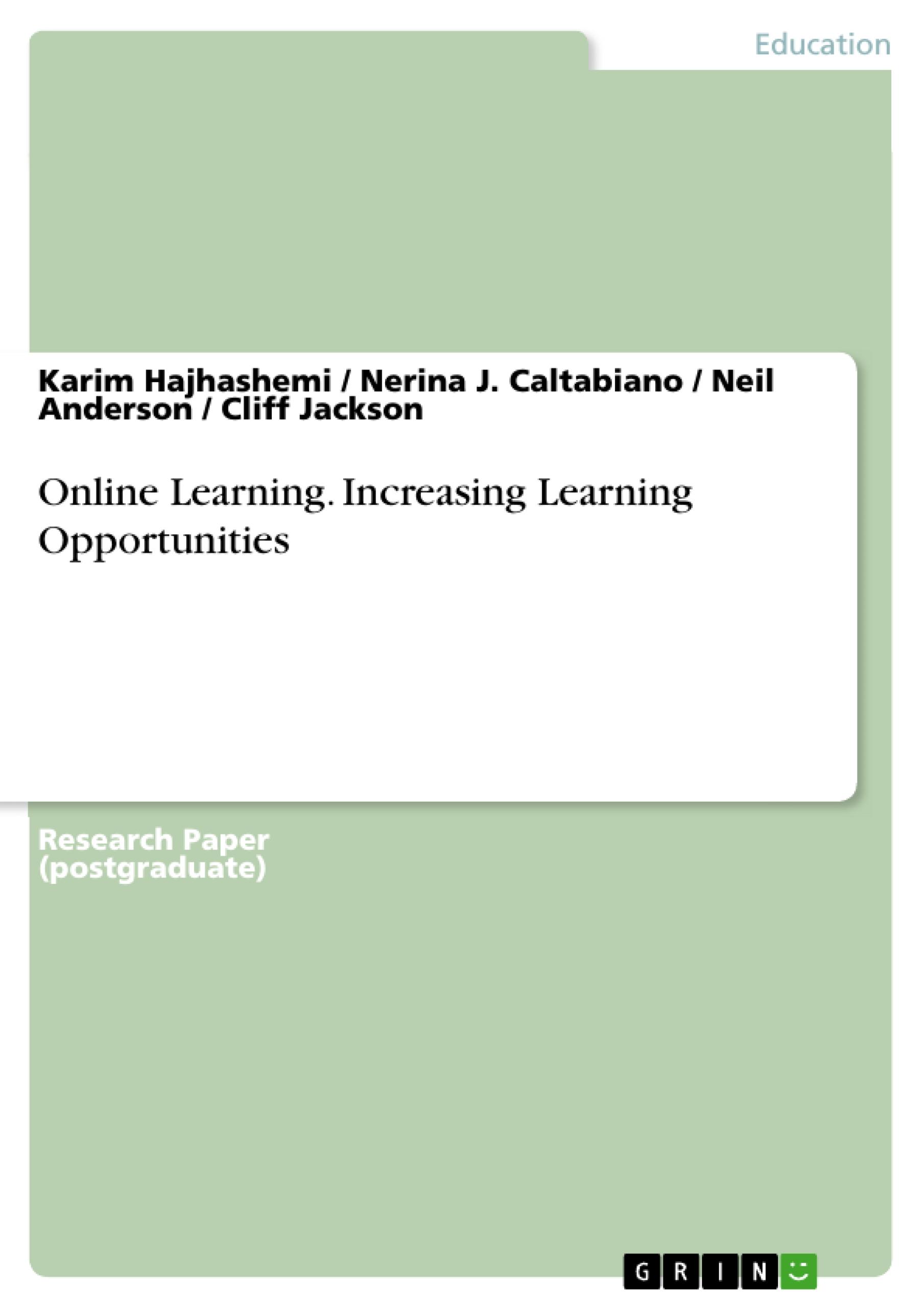 Online Learning. Increasing Learning Opportunities