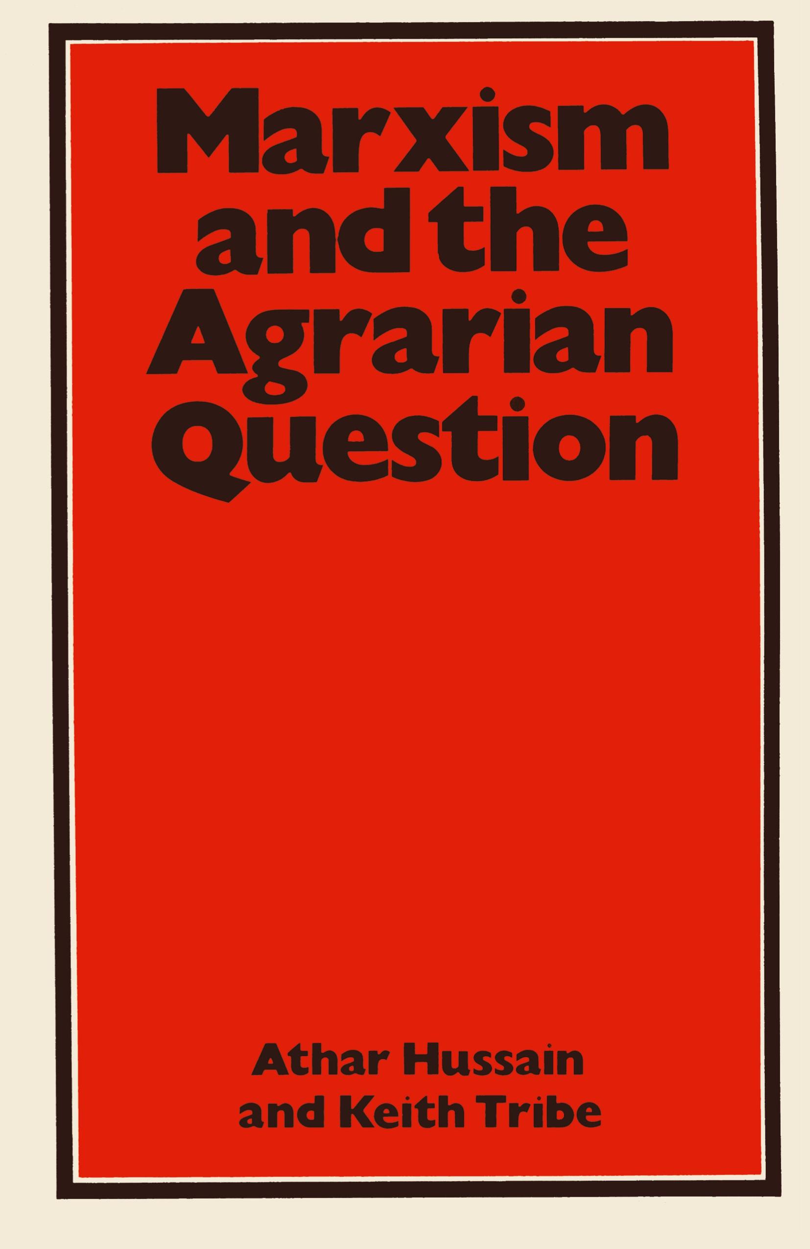 Marxism and the Agrarian Question