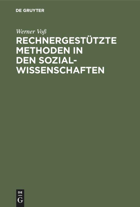 Rechnergestützte Methoden in den Sozialwissenschaften