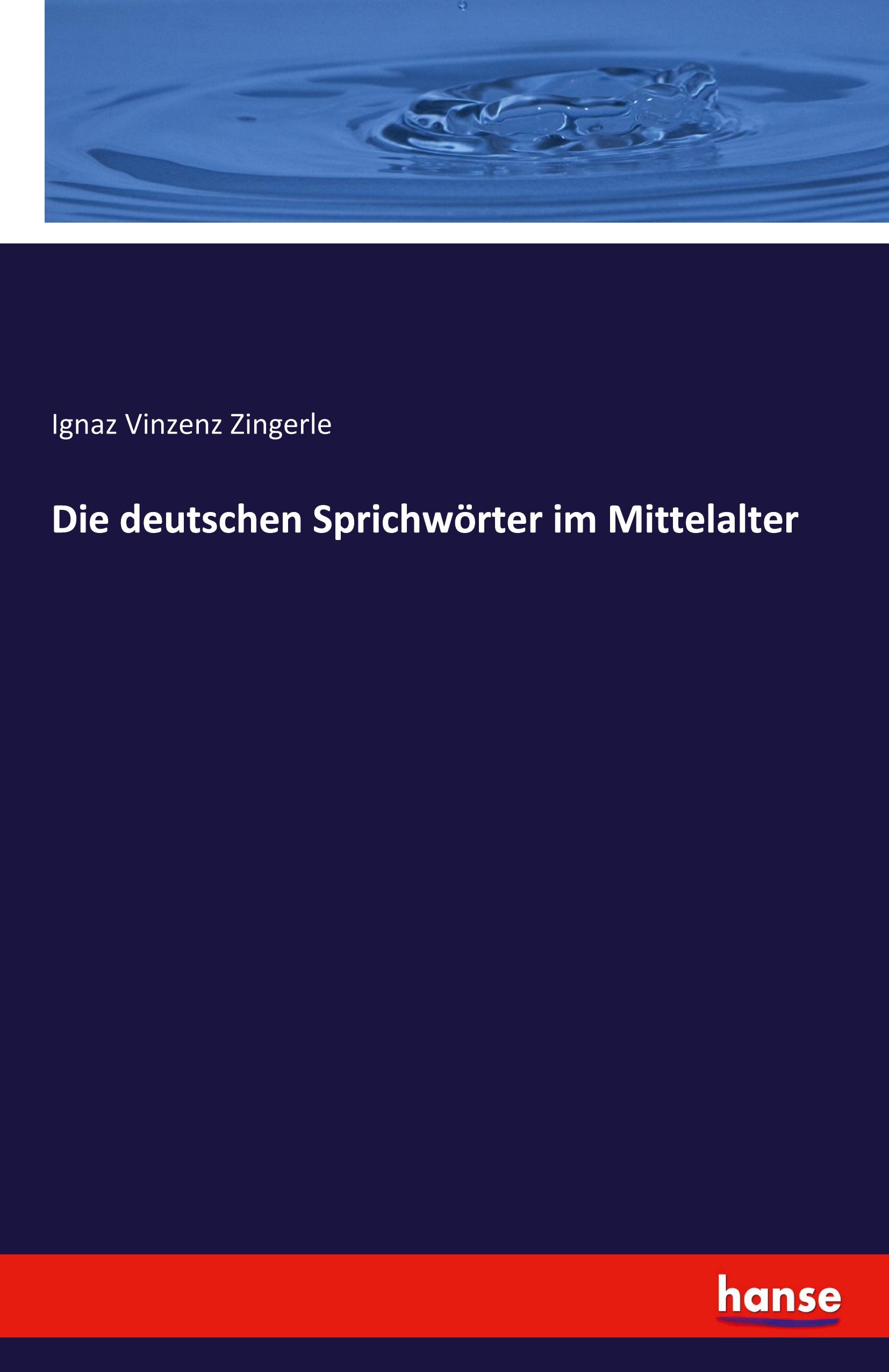 Die deutschen Sprichwörter im Mittelalter