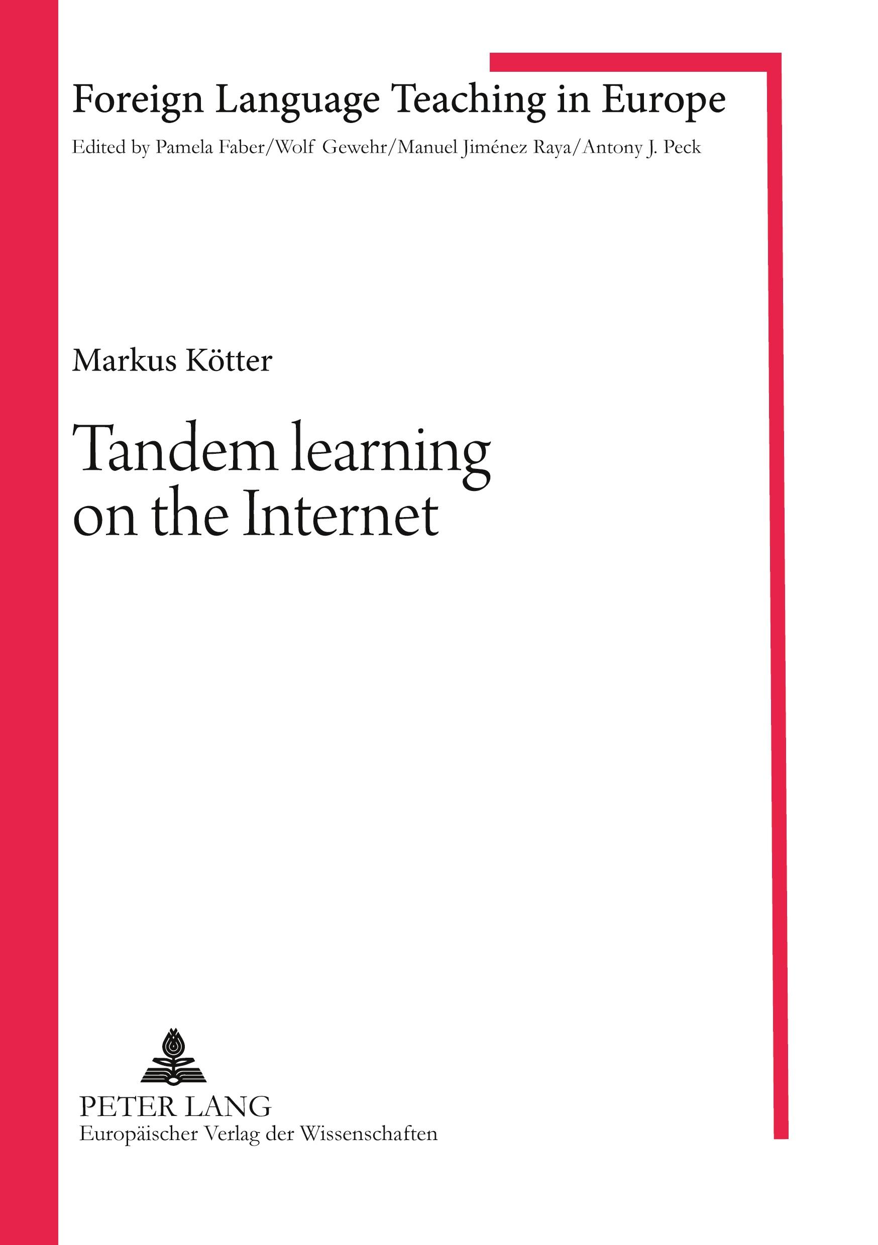 Tandem learning on the Internet