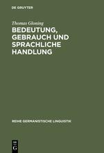 Bedeutung, Gebrauch und sprachliche Handlung