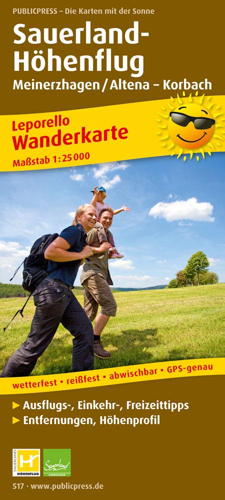 Wanderkarte Sauerland Höhenflug 1 : 25 000