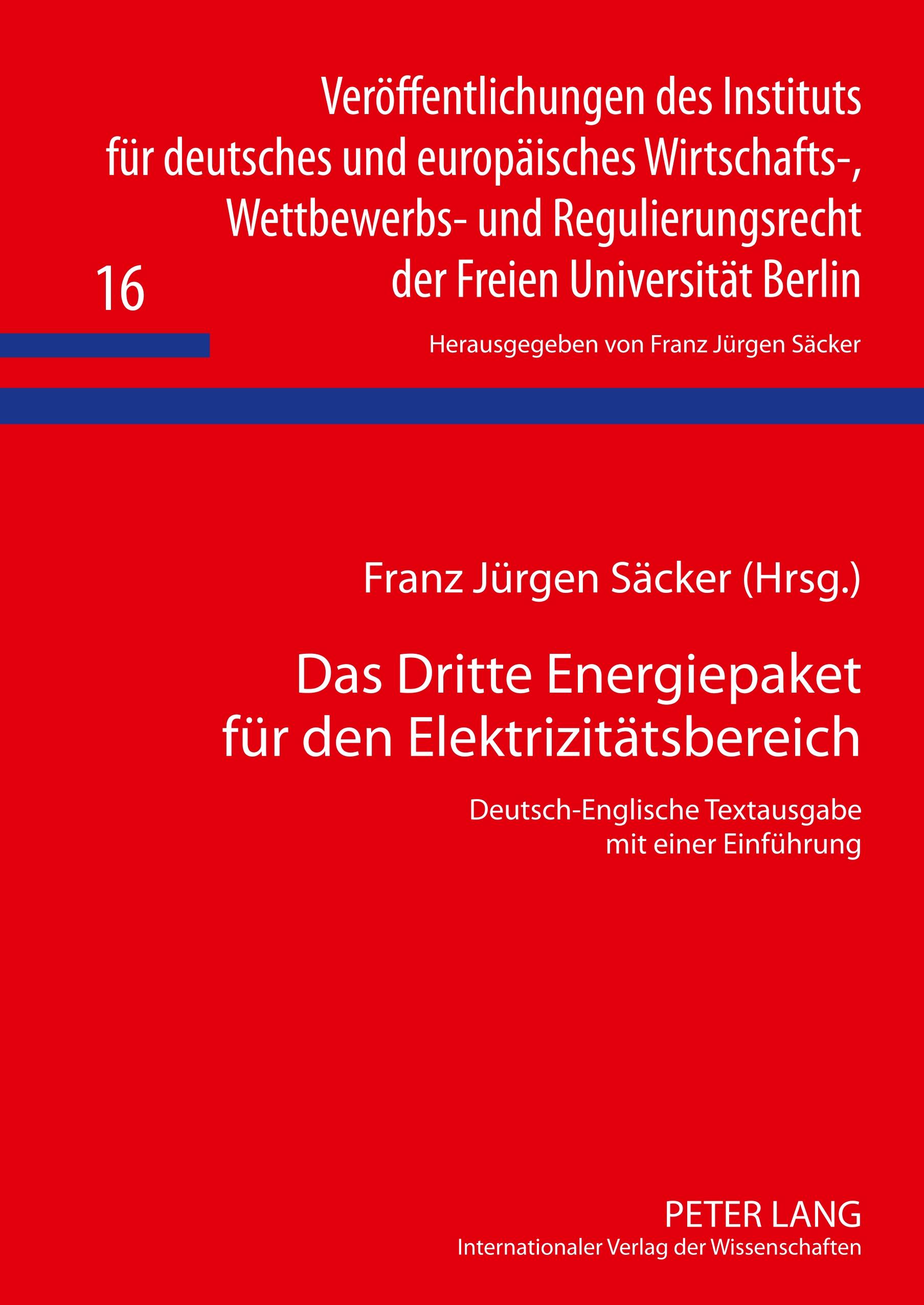 Das Dritte Energiepaket für den Elektrizitätsbereich