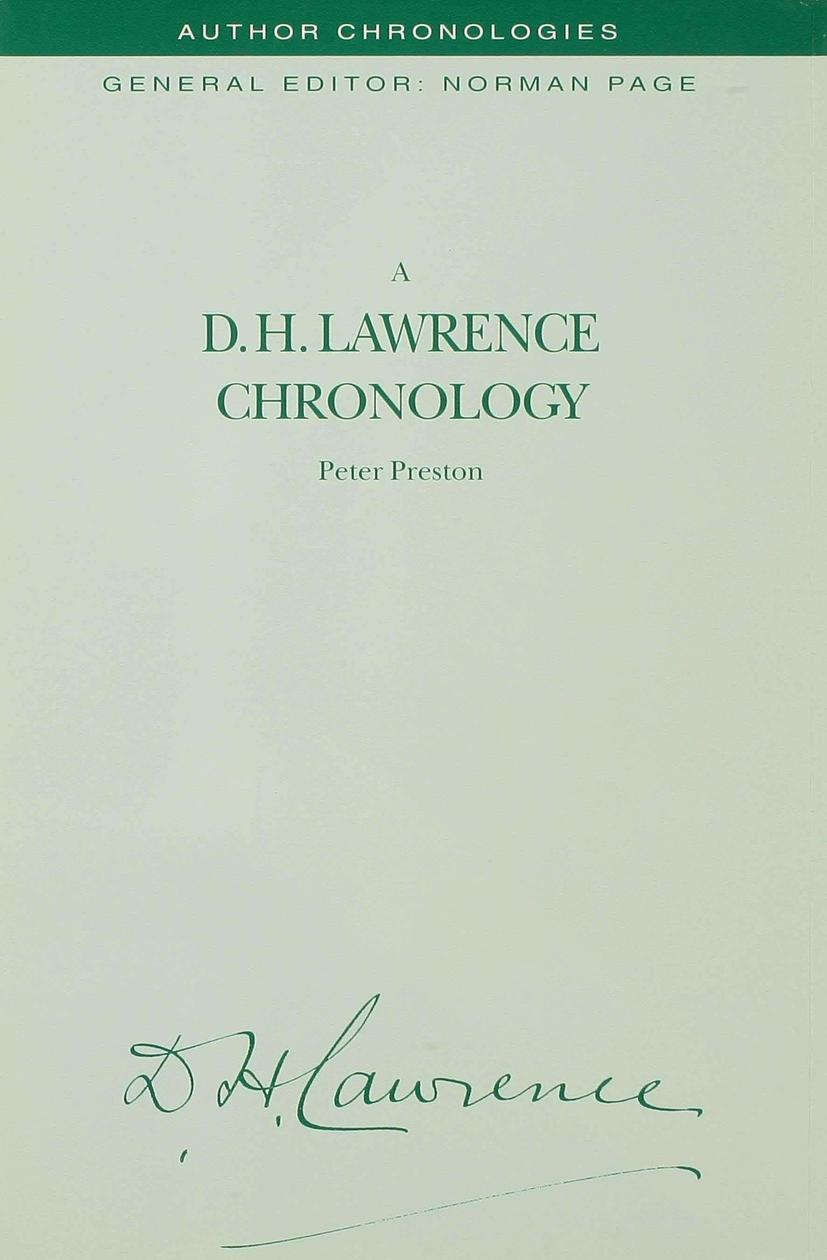 A D.H. Lawrence Chronology