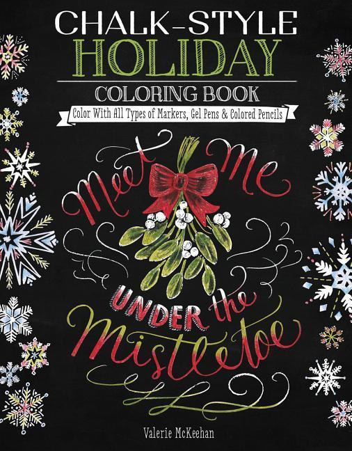 Chalk-Style Holiday Coloring Book