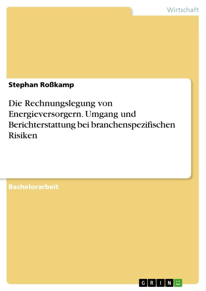 Die Rechnungslegung von Energieversorgern. Umgang und Berichterstattung bei branchenspezifischen Risiken