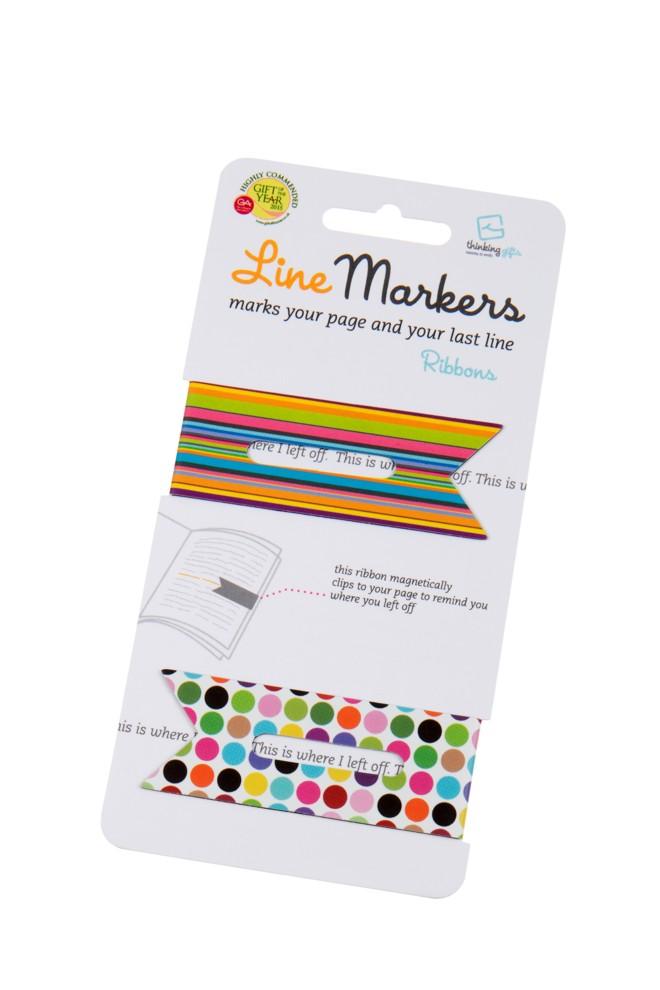 Line Markers (Ribbons/Geschenkbänder) | Magnetische Lesezeichen | 2er Set