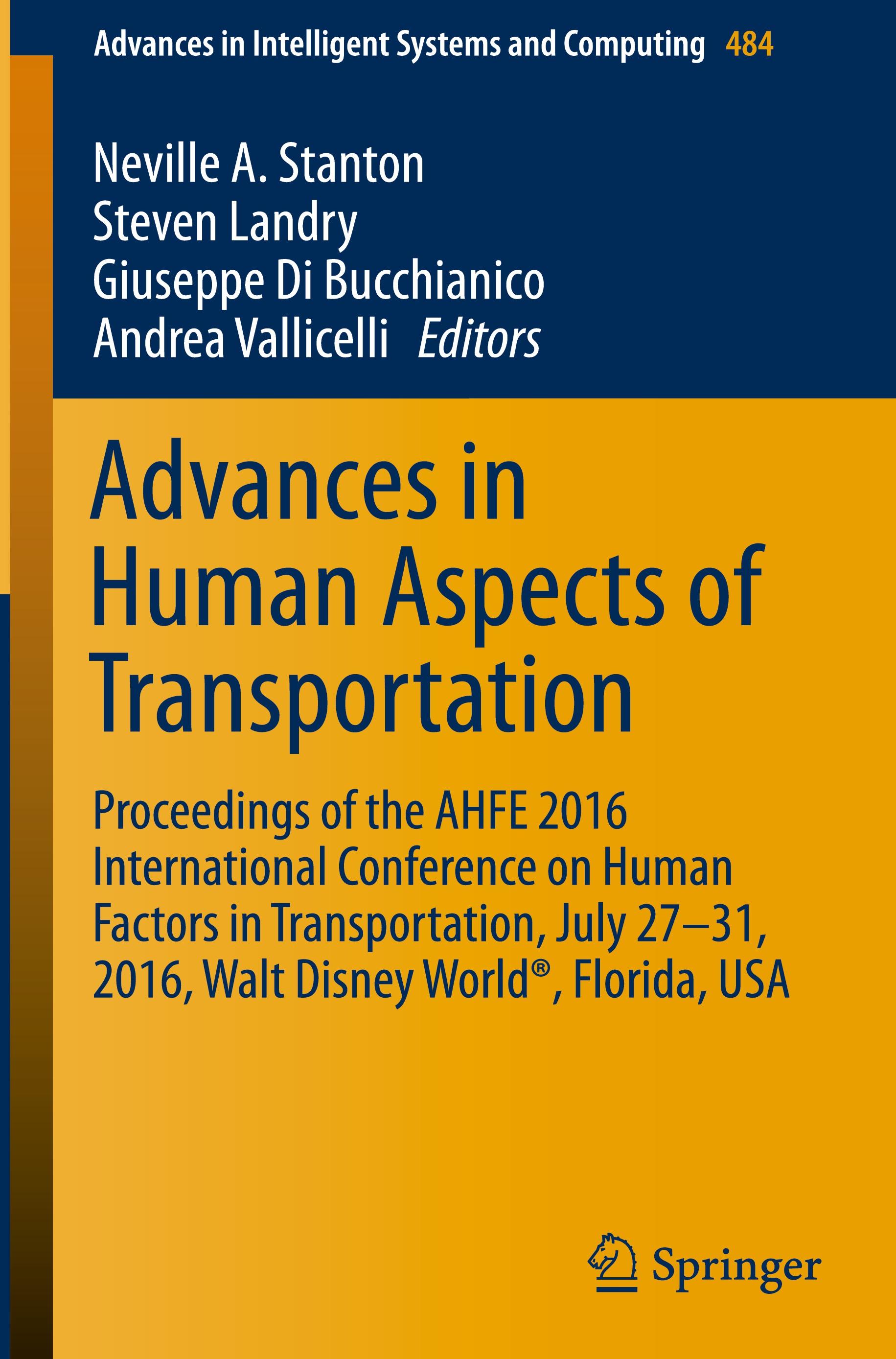 Advances in Human Aspects of Transportation