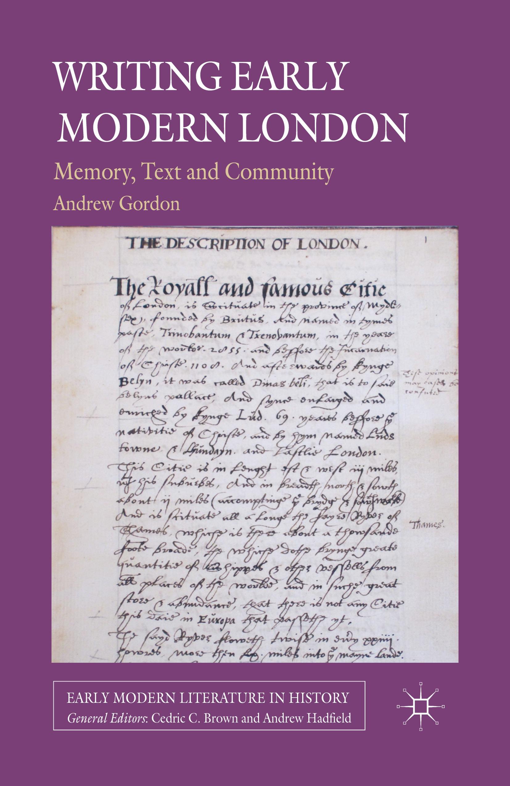 Writing Early Modern London