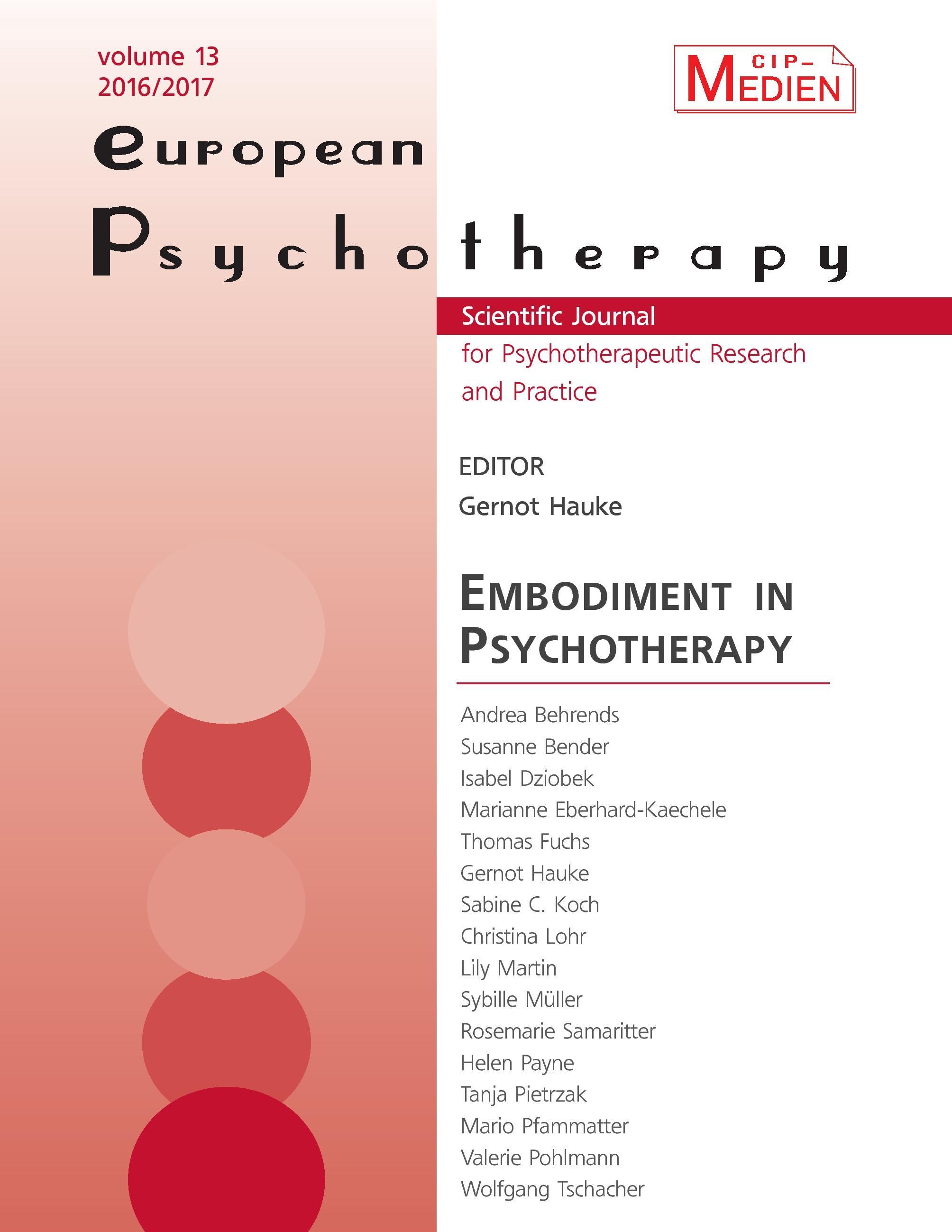 European Psychotherapy 2016/2017