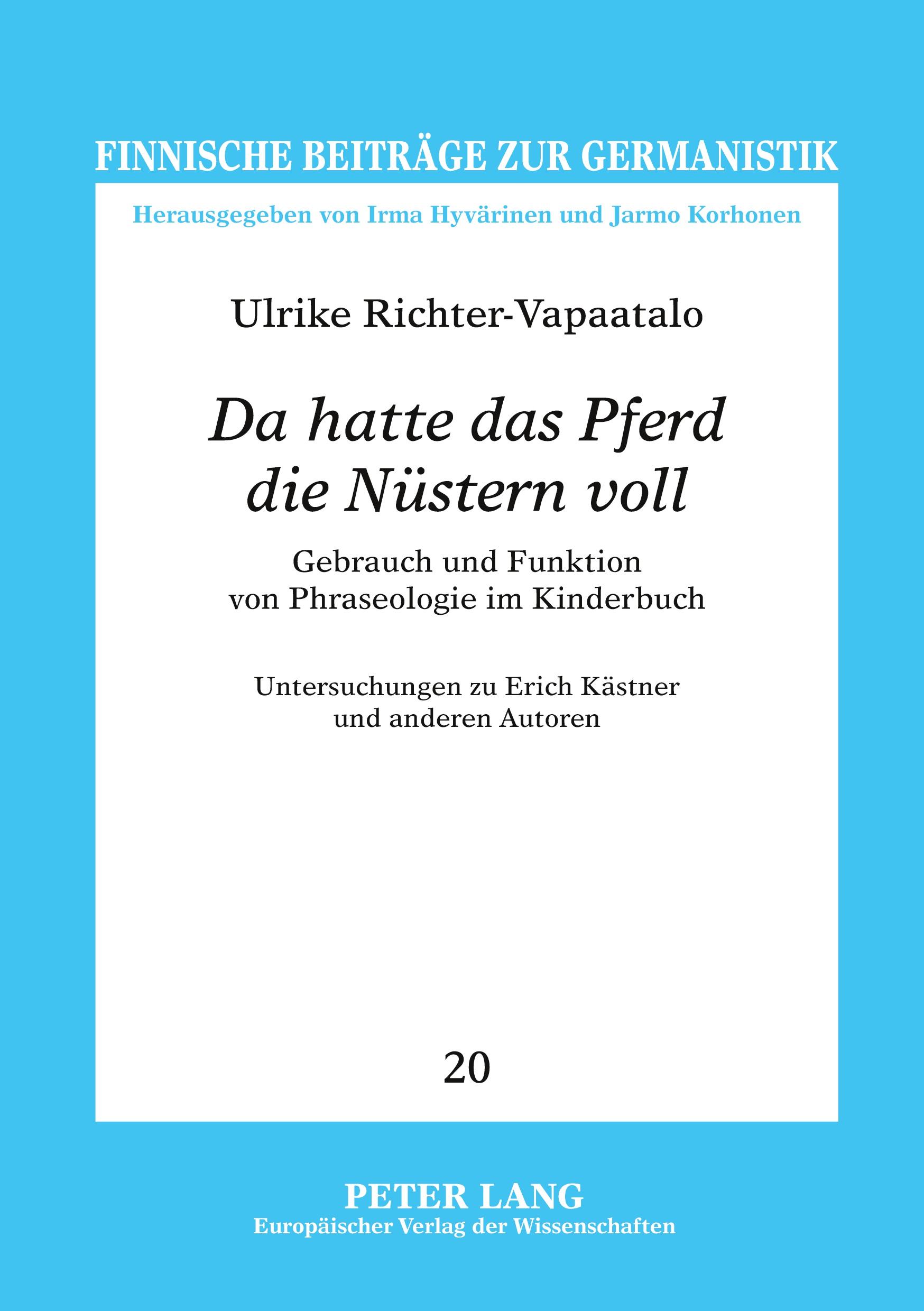 «Da hatte das Pferd die Nüstern voll»