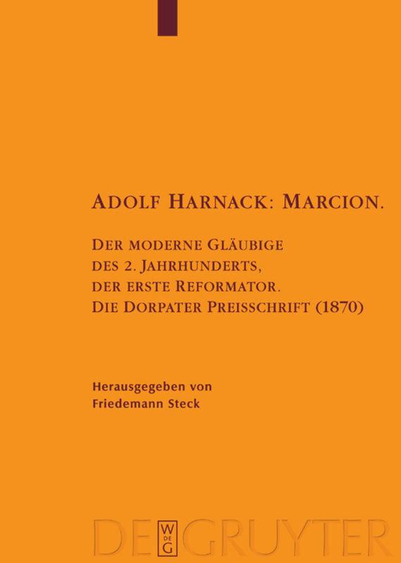 Adolf Harnack: Marcion