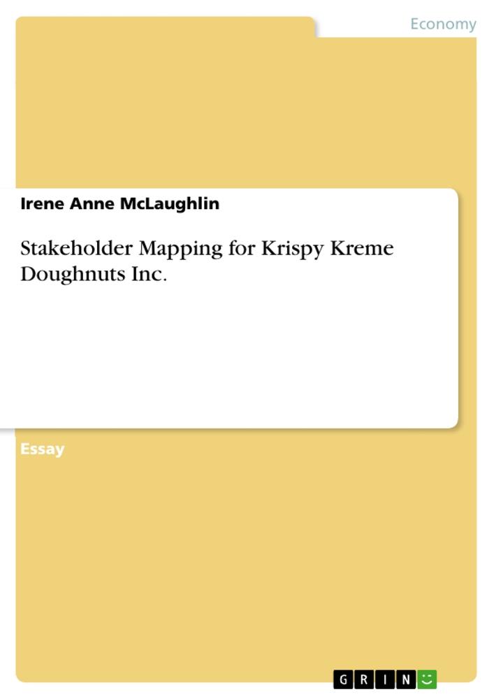 Stakeholder Mapping for Krispy Kreme Doughnuts Inc.