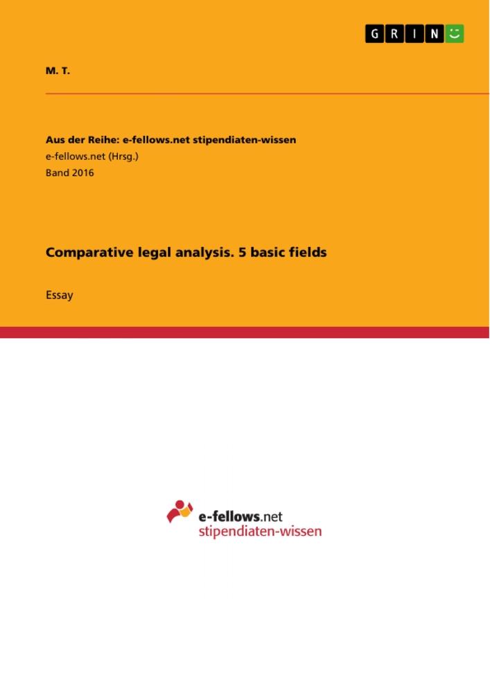 Comparative legal analysis. 5 basic fields