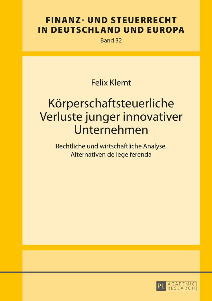 Körperschaftsteuerliche Verluste junger innovativer Unternehmen