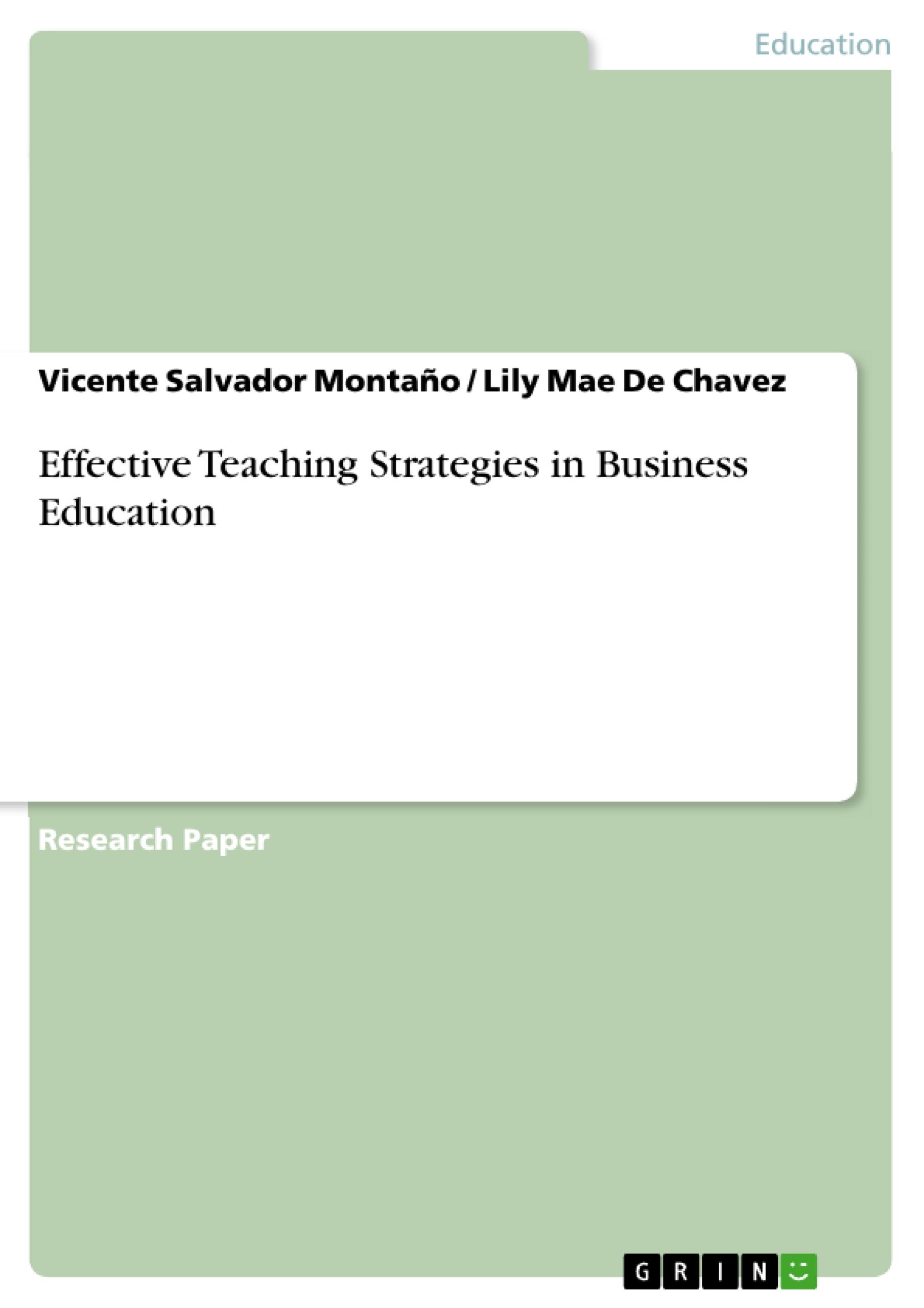 Effective Teaching Strategies in Business Education