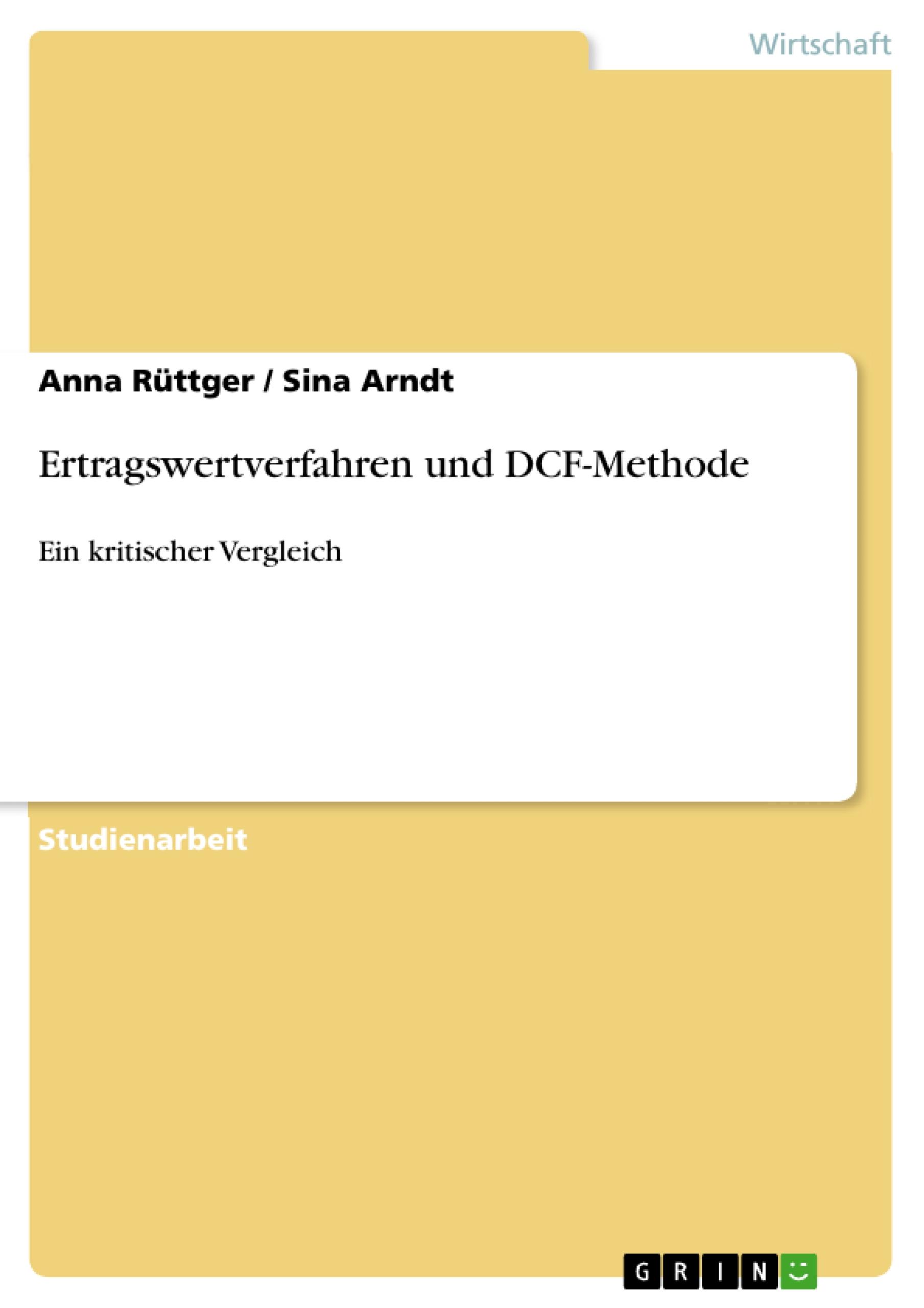 Ertragswertverfahren und DCF-Methode