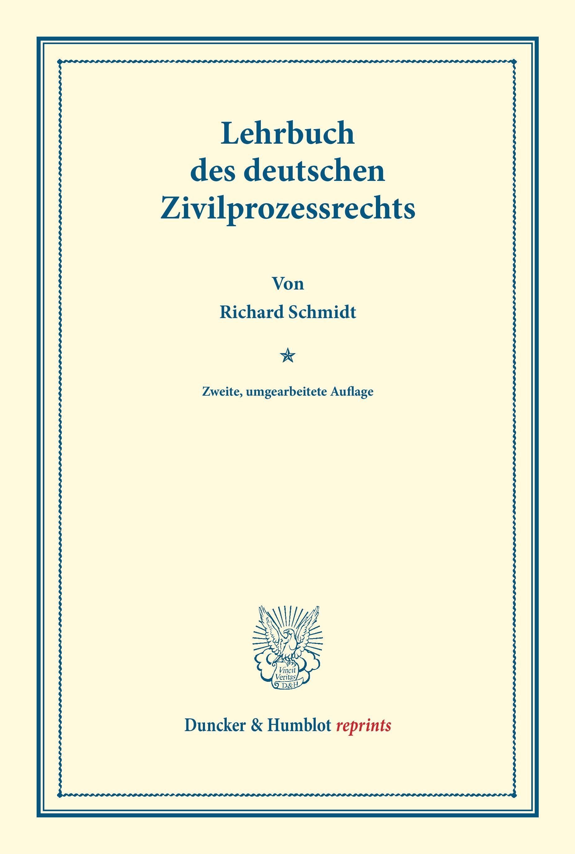 Lehrbuch des deutschen Zivilprozessrechts.