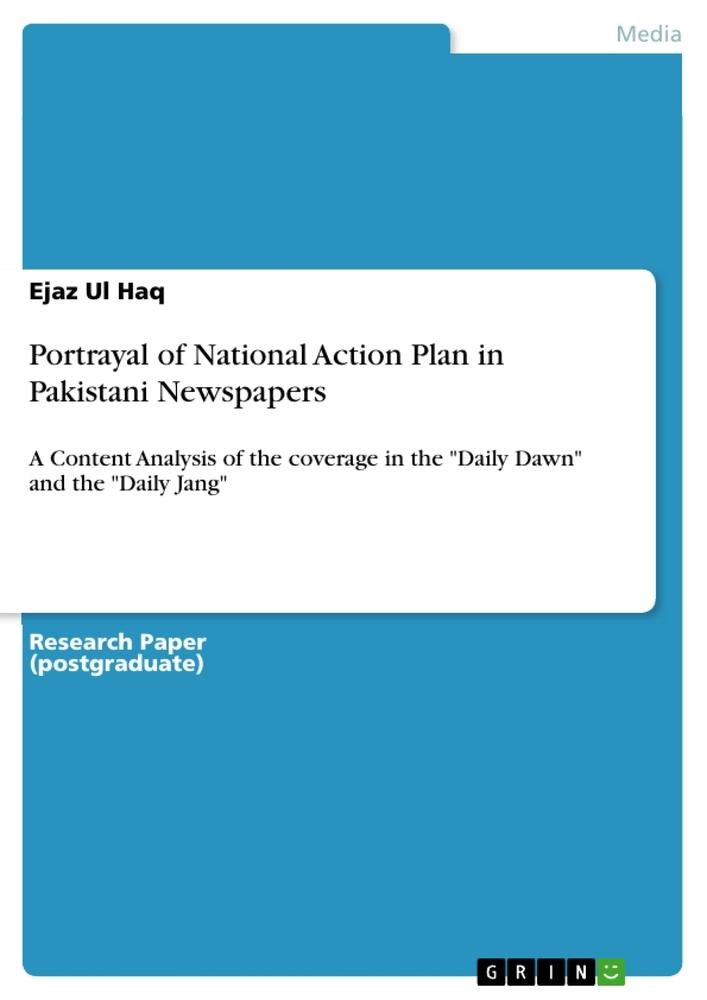 Portrayal of National Action Plan in Pakistani Newspapers