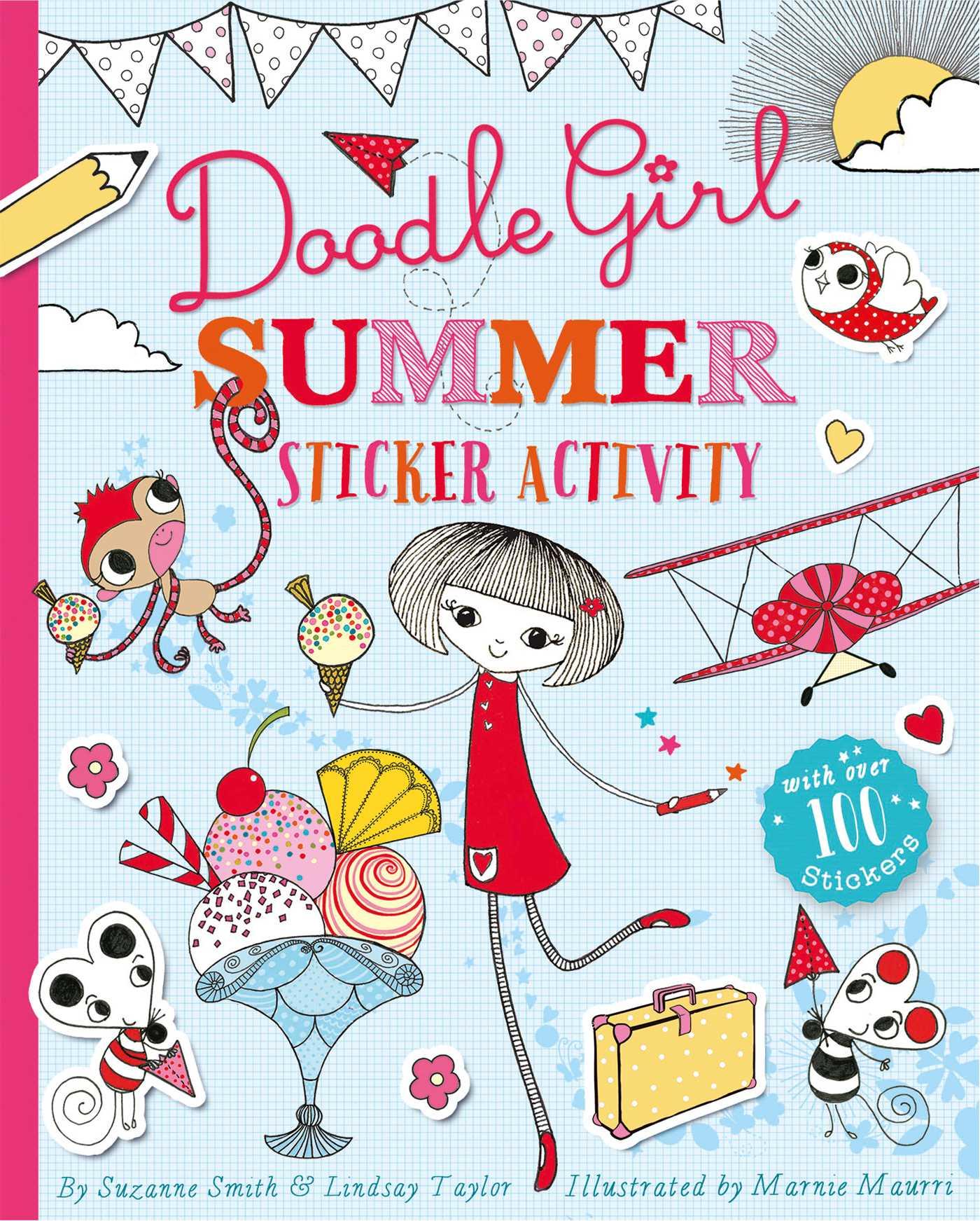 Doodle Girl Summer Sticker Activity