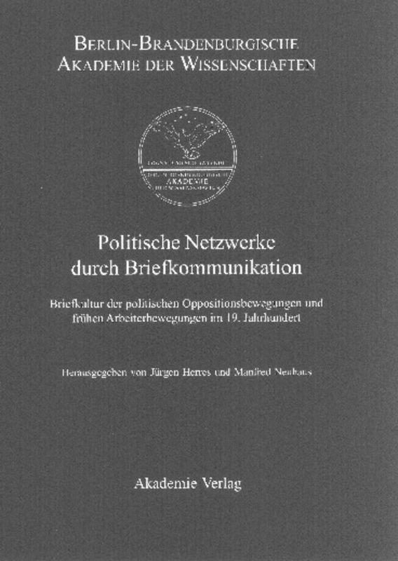 Politische Netzwerke durch Briefkommunikation