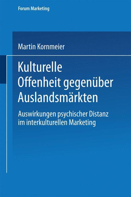 Kulturelle Offenheit gegenüber Auslandsmärkten