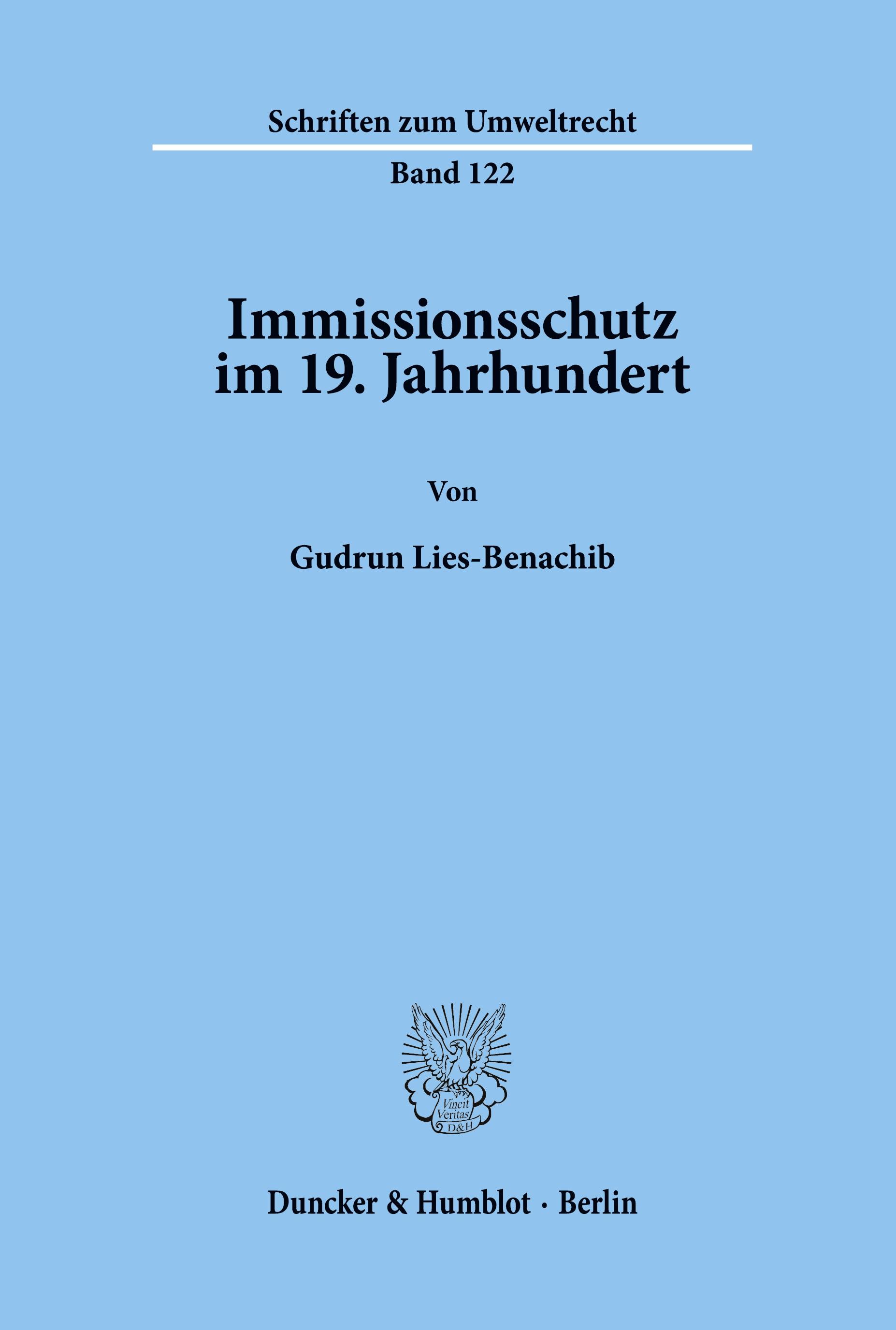 Immissionsschutz im 19. Jahrhundert.