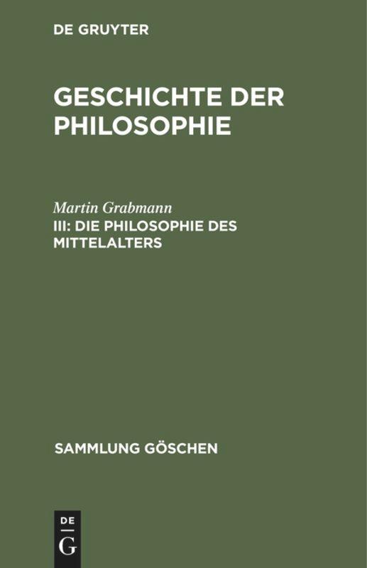 Die Philosophie des Mittelalters