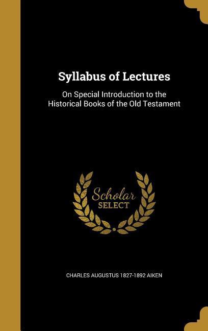 Syllabus of Lectures