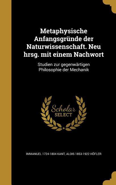 GER-METAPHYSISCHE ANFANGSGRUND