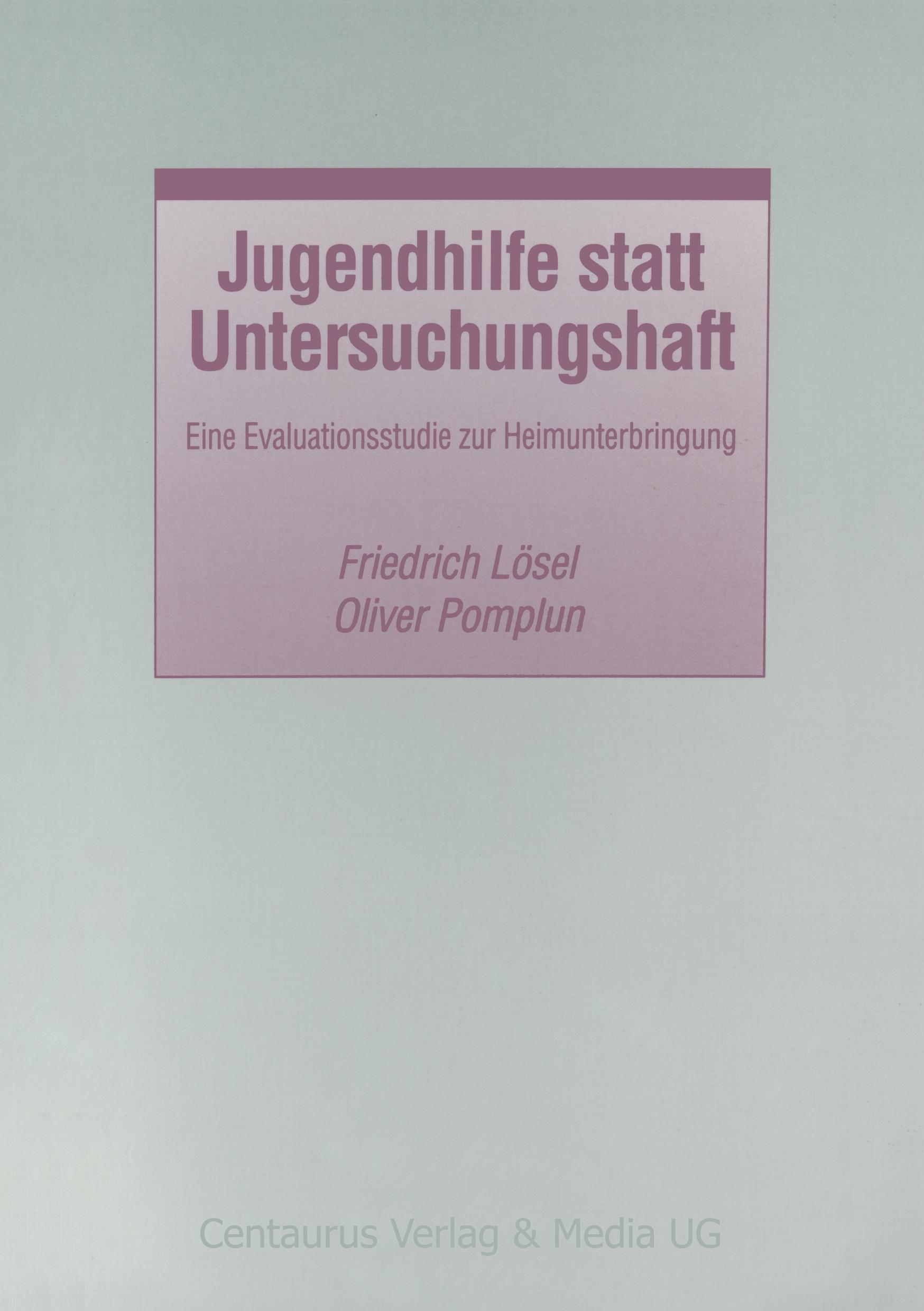 Jugendhilfe statt Untersuchungshaft