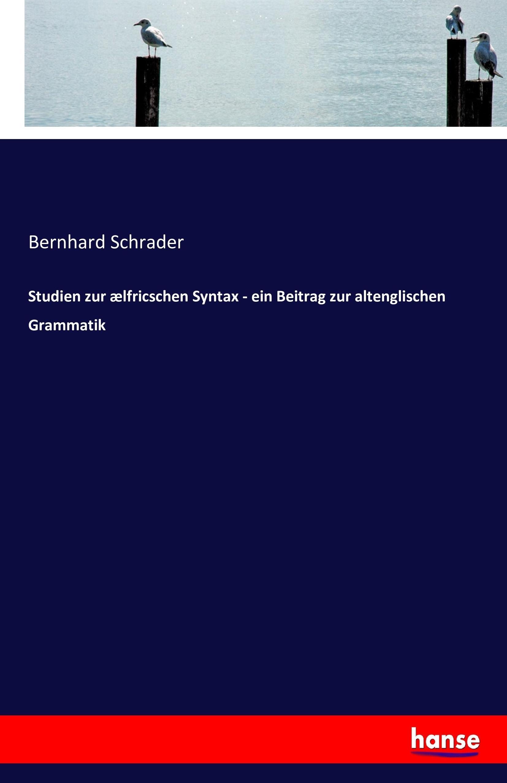 Studien zur ælfricschen Syntax - ein Beitrag zur altenglischen Grammatik