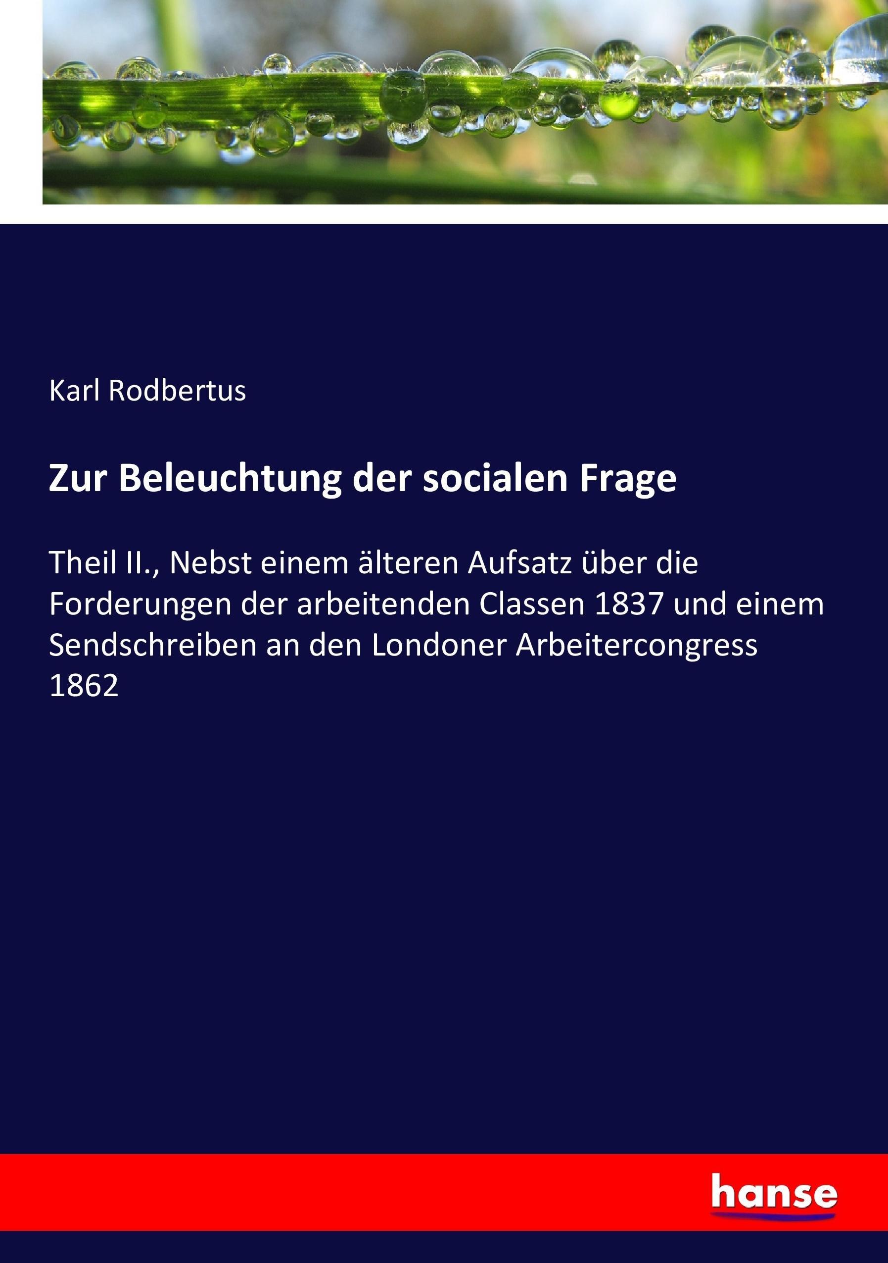 Zur Beleuchtung der socialen Frage